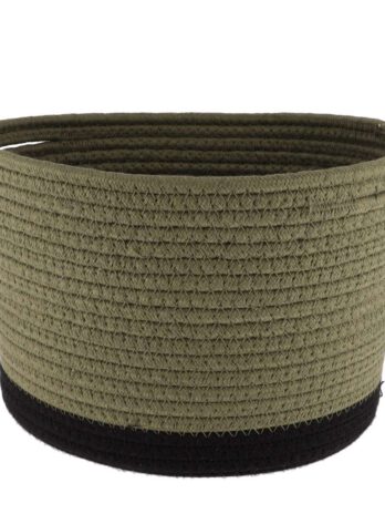 Tendance pletena košara 28×22,5 cm, khaki crna