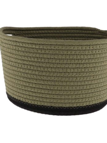 Tendance pletena košara 25×20 cm, khaki crna
