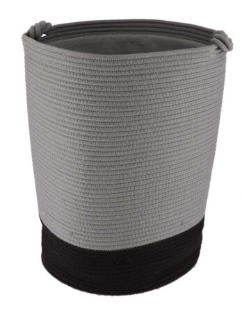 Tendance pletena košara 50×37 cm, siva crna