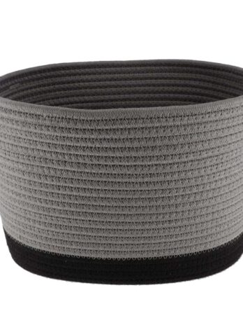Tendance pletena košara 32×25 cm, siva crna