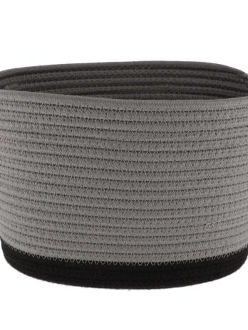 Tendance pletena košara 28×22,5 cm, siva crna