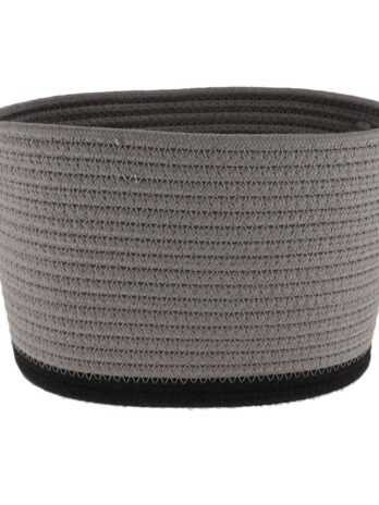 Tendance pletena košara 25×20 cm, siva crna