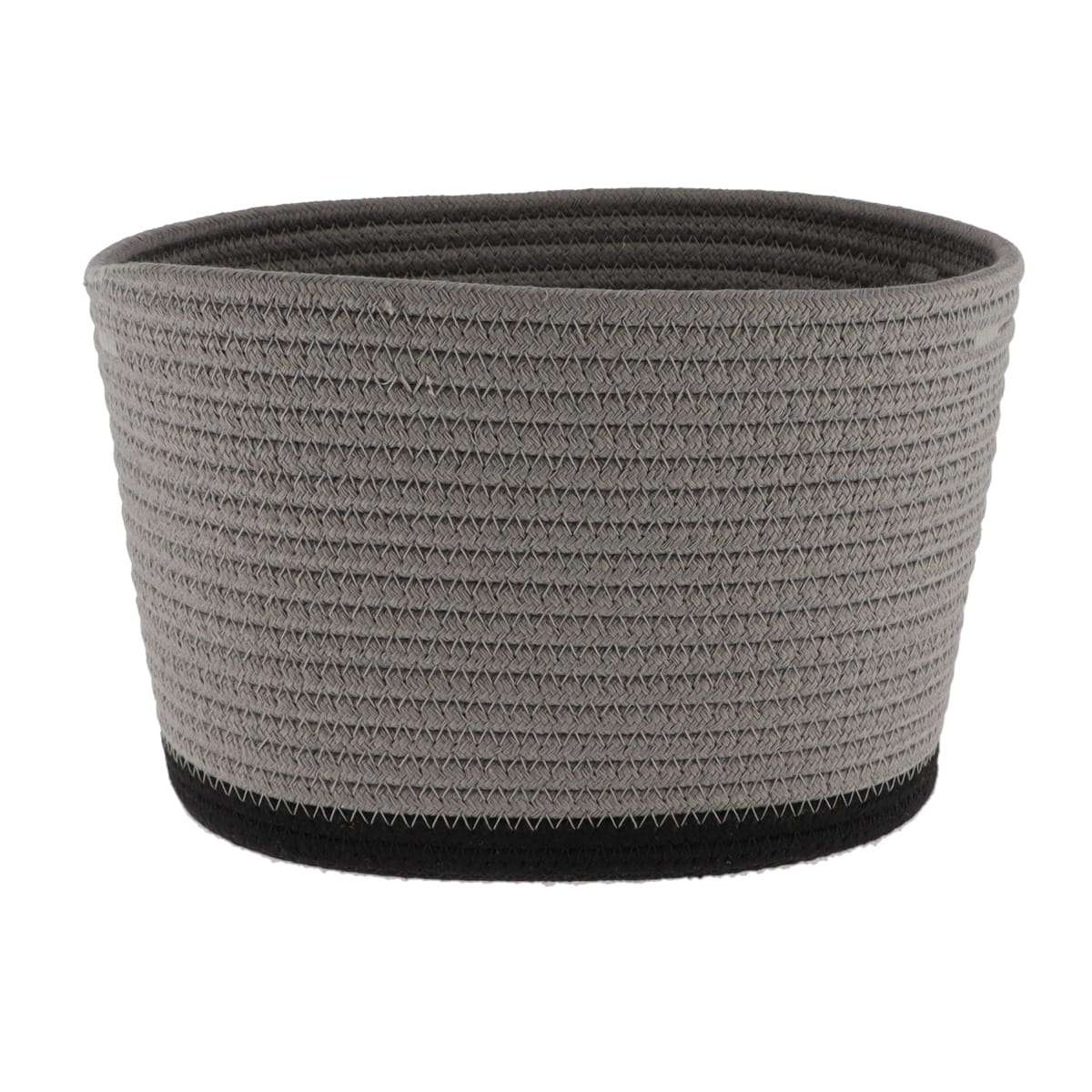 Tendance pletena košara 25x20 cm, siva crna