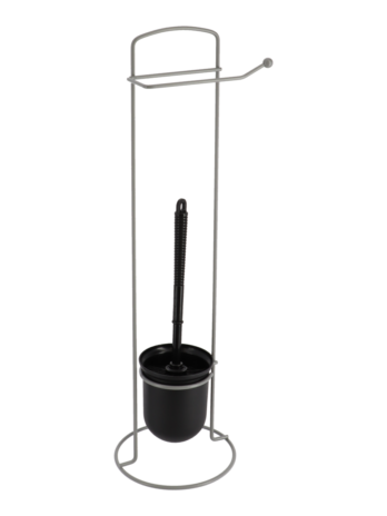 Tendance samostojeći držač toalet papira i wc četke metalni, sivo/crni