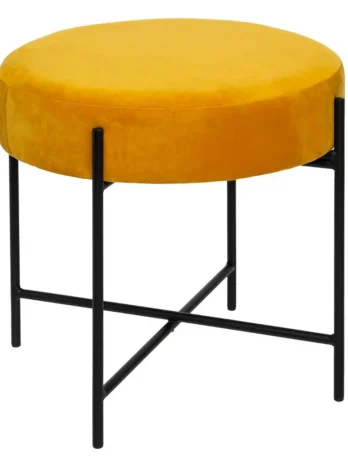 Atmosphera tabure arty 47x45cm metal/poliester oker