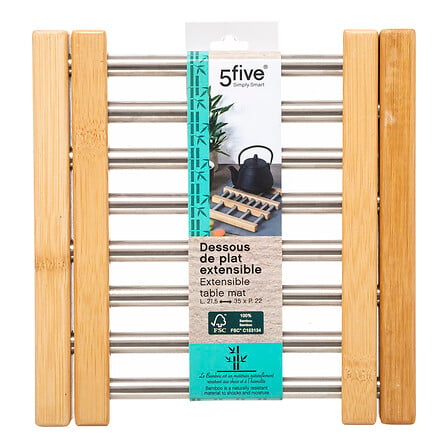 Five produživi stalak bambus, metal - Image 3