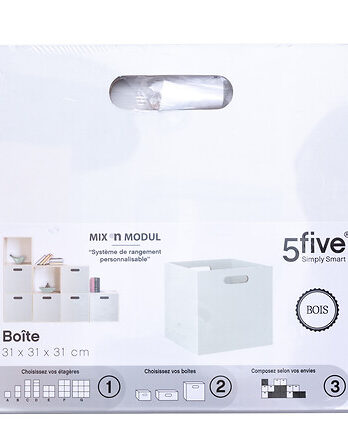 Five kutija za odlaganje modul 31x31x31cm mdf bijela