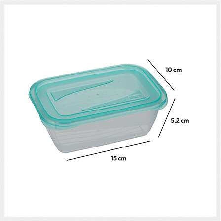 Five posuda za hranu 0,5 l 5/1 15x10x5,2 cm, polipropilen - Image 7