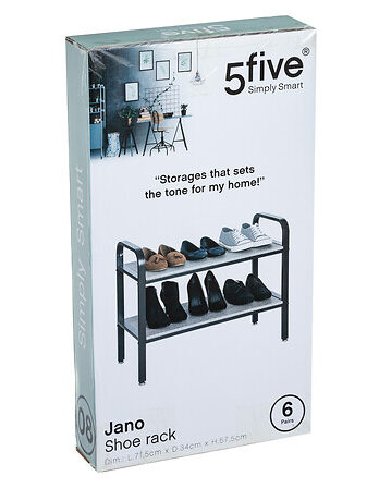 Five element za obuću 71x34x57,5cm mdf/čelik crna