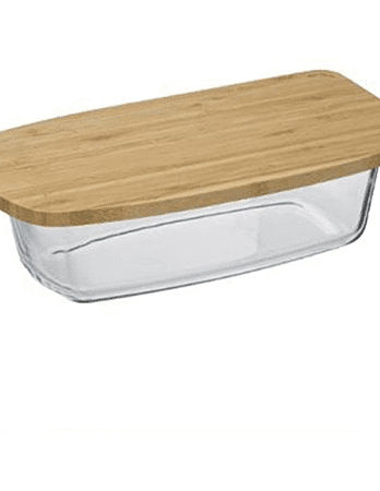 Five zdjela 1,8l sa poklopcem 29×16 cm, staklo/bambus